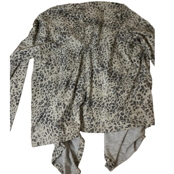 SUNDRY Leopard Open Cardigan Animal Print b - Picture 5 of 6